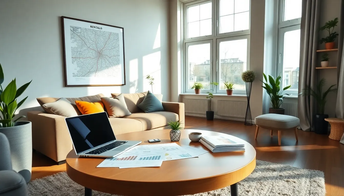 modern living room illustrating rental market dynamics.