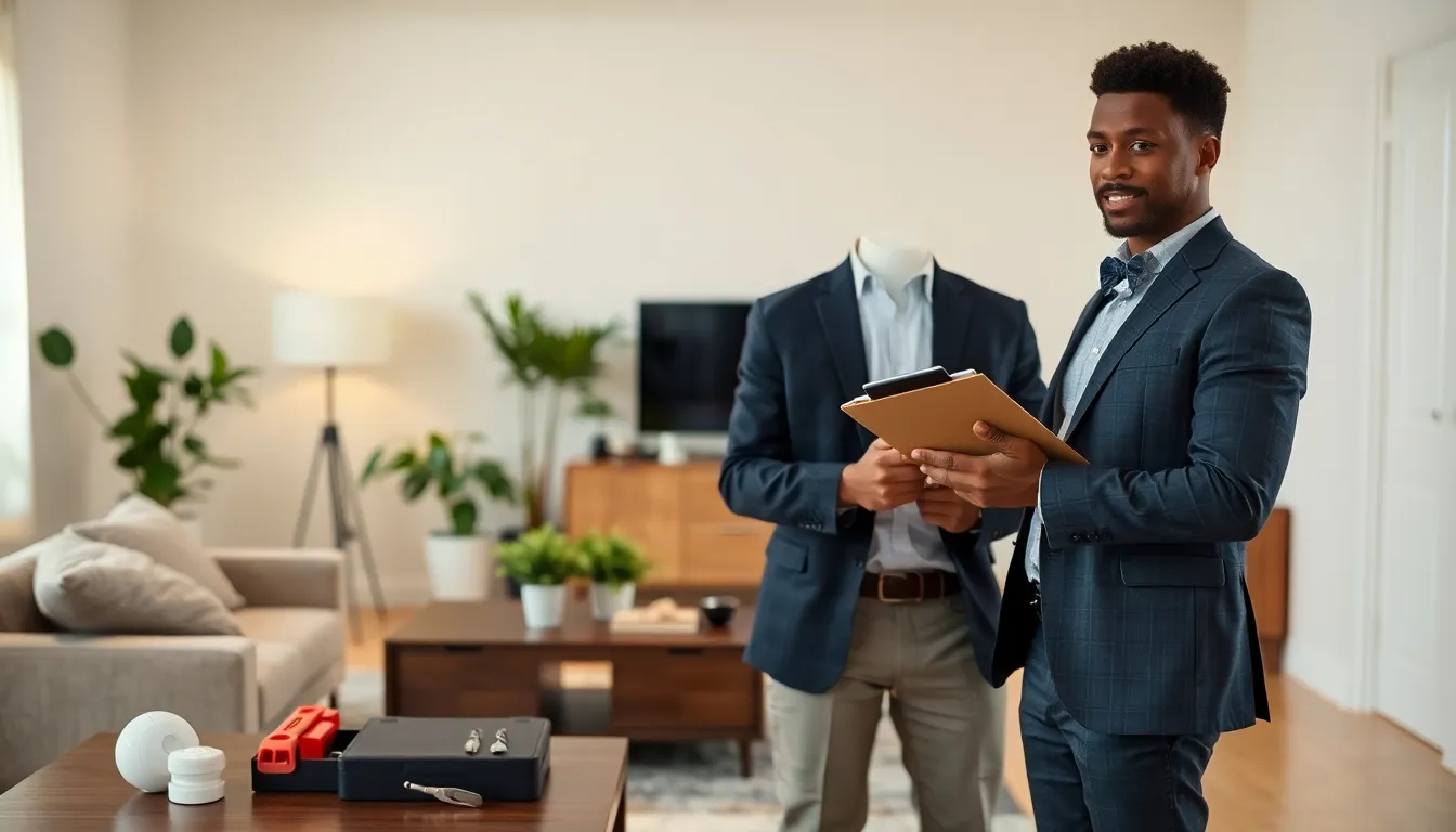first-time landlord inspecting a well-maintained rental property.